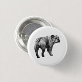 Kreis-Bulldogge, ruhiges Profil Button (Vorne & Hinten)