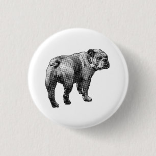 Kreis-Bulldogge, ruhiges Profil Button