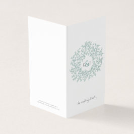 Kreis der Blätter Grüne Hochzeitskarte und Einzelh