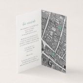 Kreis der Blätter Grüne Hochzeitskarte und Einzelh (Innenseite)