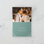 Kreis der Blätter monogramm grüne Hochzeitsfeiern  Dankeskarte (Innenseite)