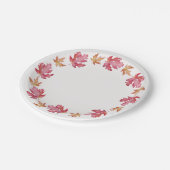 Kreis der Blätter Pappteller (Schrägansicht)