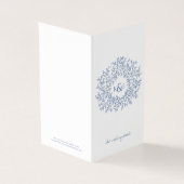 Kreis der Blätter Weiß blaue Hochzeitsrichtungen (Vorderseite)