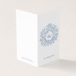 Kreis der Blätter Weiß blaue Hochzeitsrichtungen