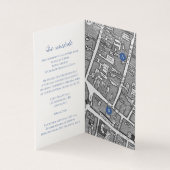 Kreis der Blätter Weiß blaue Hochzeitsrichtungen (Innenseite)