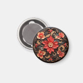 Kreis der Blume 1 Barock Magnet (Vorderseite/Rückseite)