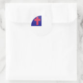 Kreis der christlichen Qualitätsflagge Runder Aufkleber (Tasche)