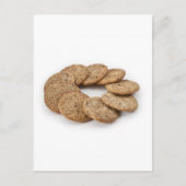 Kreis der Cookies auf weißem Hintergrund Postkarte (Vorderseite)