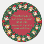 Kreis der Elfen Runder Aufkleber (Vorderseite)