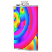 Kreis der farbigen Vinyl-Wrapped Flasche Flachmann (Links)