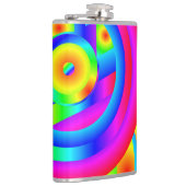 Kreis der farbigen Vinyl-Wrapped Flasche Flachmann (Rechts)
