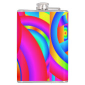 Kreis der farbigen Vinyl-Wrapped Flasche Flachmann (Rückseite)