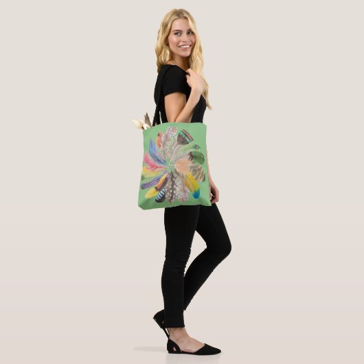 Kreis der Federn Tasche (Am Model)