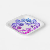 Kreis der Flüstern einer gepressten Wildblume Pappteller (Gewinkelt)