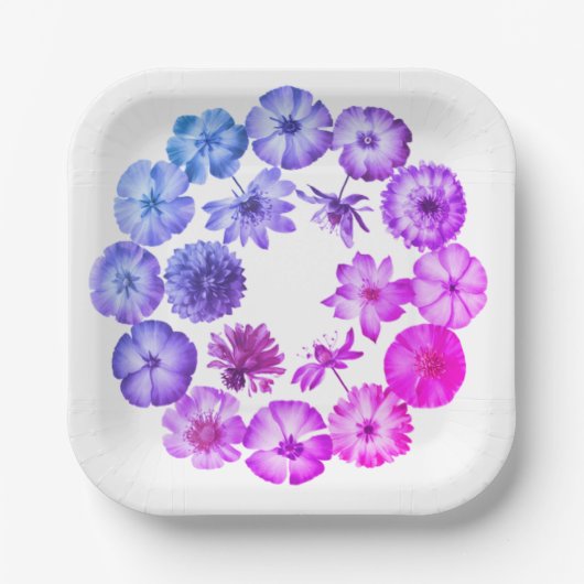 Kreis der Flüstern einer gepressten Wildblume Pappteller (Vorderseite)