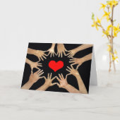 Kreis der Freunde mit inspirierender Botschaft Karte (Gelbe Blume)