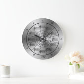 Kreis der fünfziger Silberfarbenmusiker Große Wanduhr (Zuhause)