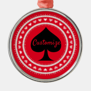 Kreis der Herzen Schwarz Spade Thunder_Cove Ornament Aus Metall
