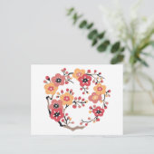 Kreis der japanischen Pflaumenblüten Postkarte (Stehend Vorderseite)