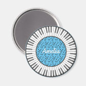 Kreis der Klaviertasten Design Magnet (Vorderseite/Rückseite)