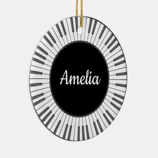 Kreis der Klaviertasten Design-Ornament Keramik Ornament (Rechts)