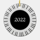 Kreis der Klaviertasten Design-Ornament Keramik Ornament (Hinten)