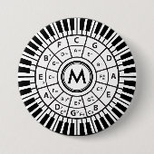 Kreis der Klaviertasten für Monogramm Button (Vorderseite)