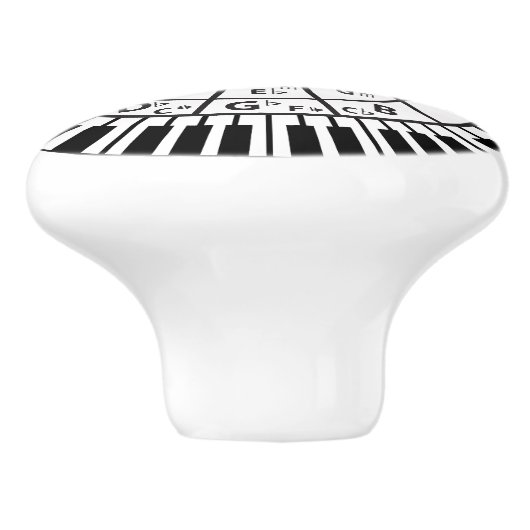 Kreis der Klaviertasten für Monogramm Keramikknauf (Seitenansicht)