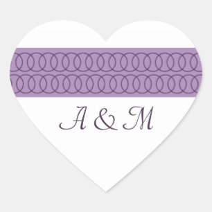 Kreis der Liebe Monogramm Herzkleber Herz-Aufkleber