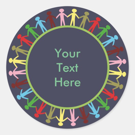 Kreis der Liebe Runder Aufkleber (Vorderseite)