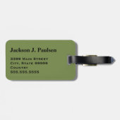 Kreis der Monogram-Green-Brown-Black-Camouflage-Ca Gepäckanhänger (Rückseite horizontal)