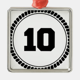 Kreis der Nr. 10 Ornament Aus Metall