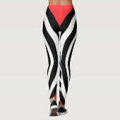 Kreis der optischen Illusion auf Schwarz-weißem Leggings (Rückseite)