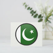 Kreis der pakistanischen Qualitätsflagge Postkarte (Stehend Vorderseite)