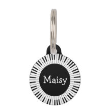 Kreis der Piano Keys Design Pet Tag