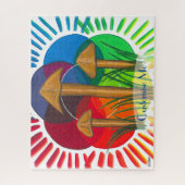 Kreis der Pilze - Acrylmalerei Puzzle (Vertikal)
