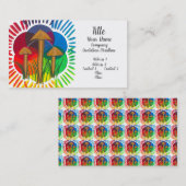 Kreis der Pilze - Acrylmalerei Visitenkarte (Vorne/Hinten)