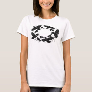 Kreis der Raben – Heimgesuchte Tintenillustration T-Shirt