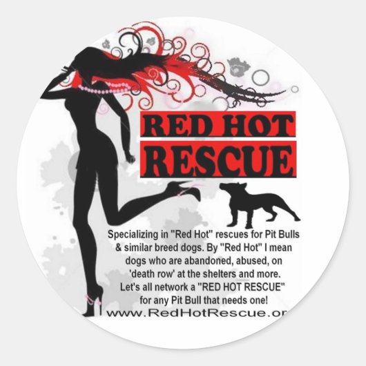 Kreis der Red Hot Rescue Sticker (Vorderseite)