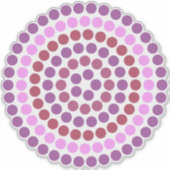 Kreis der rosa Punkte Aufkleber (Vorderseite)