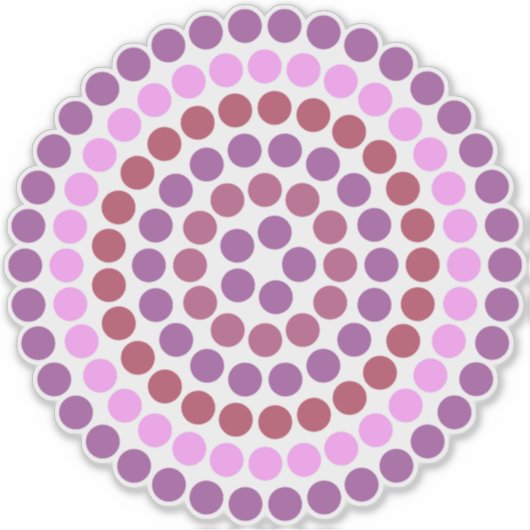 Kreis der rosa Punkte Aufkleber (Vorderseite)