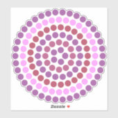 Kreis der rosa Punkte Aufkleber (Blatt)