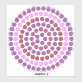 Kreis der rosa Punkte Aufkleber