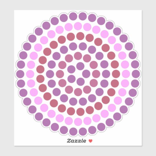 Kreis der rosa Punkte Aufkleber (Blatt)