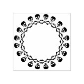 Kreis der Schädel Silhouette Kunst Briefmarke Gummistempel (Prägung)