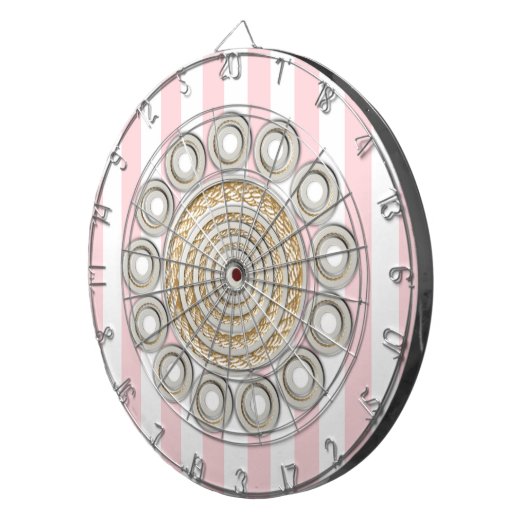 Kreis der schwarz-weißen Streifen Dartscheibe (Vorderseite rechts)