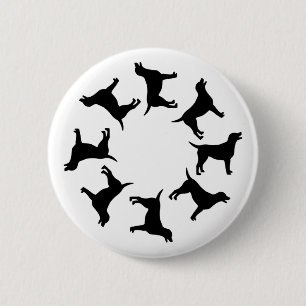 Kreis der schwarzen Labradore Button