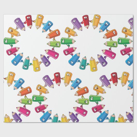 Kreis der Stifte Geschenkpapier (Flach)