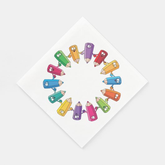 Kreis der Stifte Serviette (Ecke)