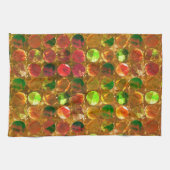 Kreis der Textur auf rauer Orange Geschirrtuch (Horizontal)